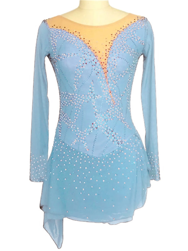 Figure Skating Dress Women's Girls' Ice Dancewear Spandex Crystal/Rhinestone Skating Dress