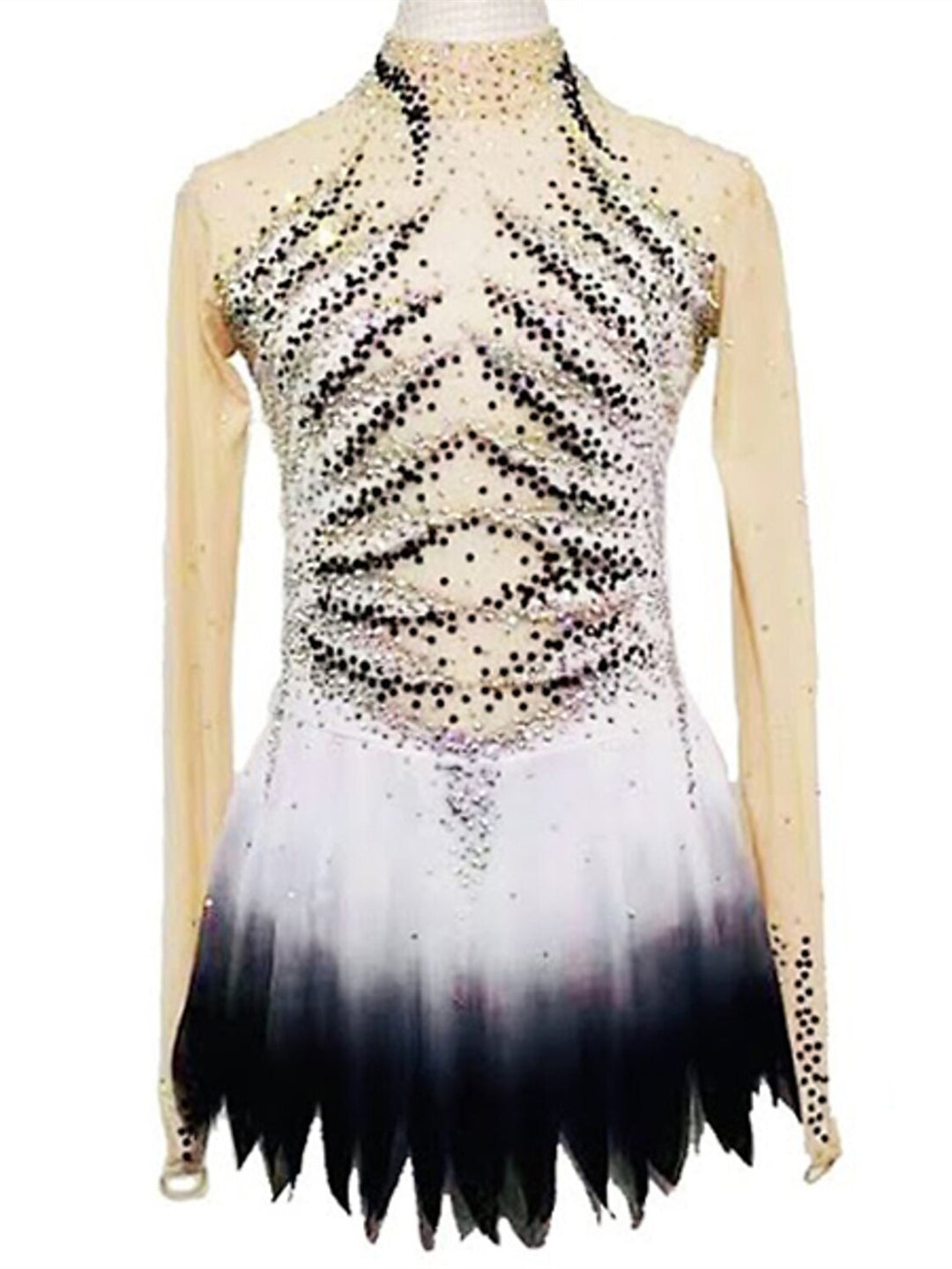 Figure Skating Dress Women's Girls' Ice Mesh Spandex High Elasticity Crystal/Rhinestone Ice Skating Dress