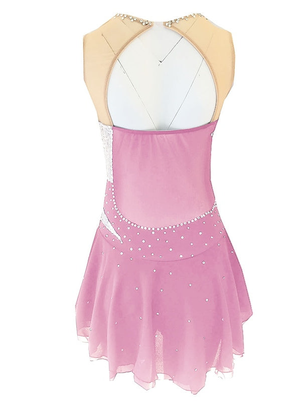 Figure Skating Dress Women's Girls' Dancewear Spandex Micro-elastic Classic Crystal/Rhinestone Sleeveless Ice Skating Dress