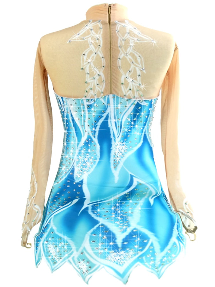 Figure Skating Dress Women's Girls' High Elasticity Handmade Classic Crystal/ Rhinestone  Ice Skating Dress