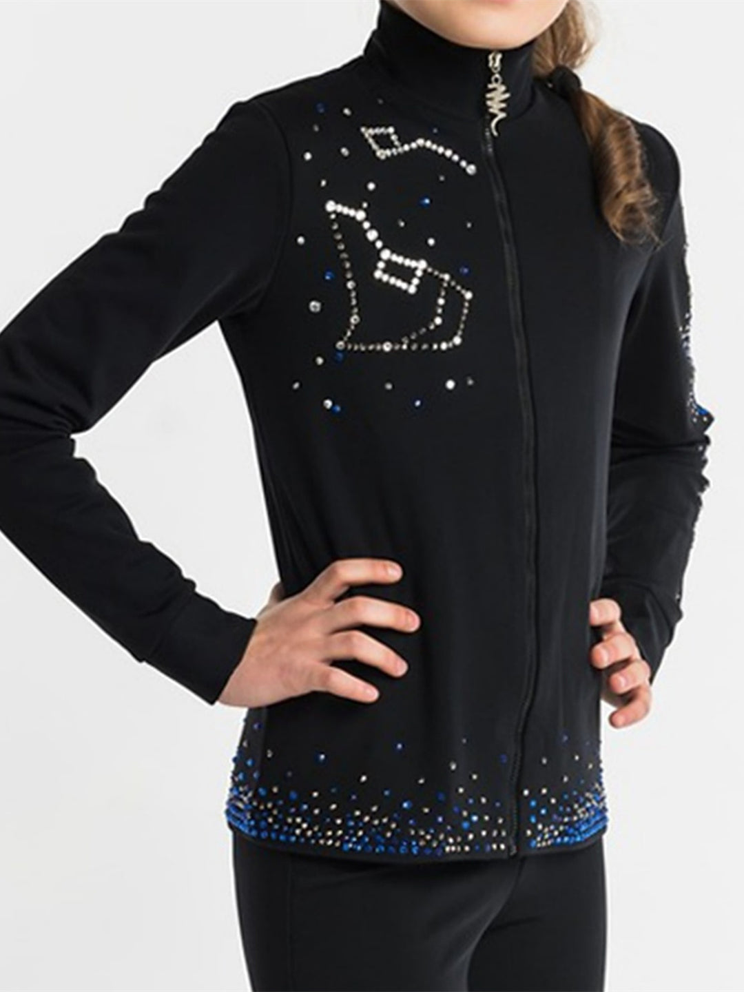 Figure Skating Dress Women's Girls'  Crystal / Rhinestone Long Sleeve Dancewear Ice Skating Dress