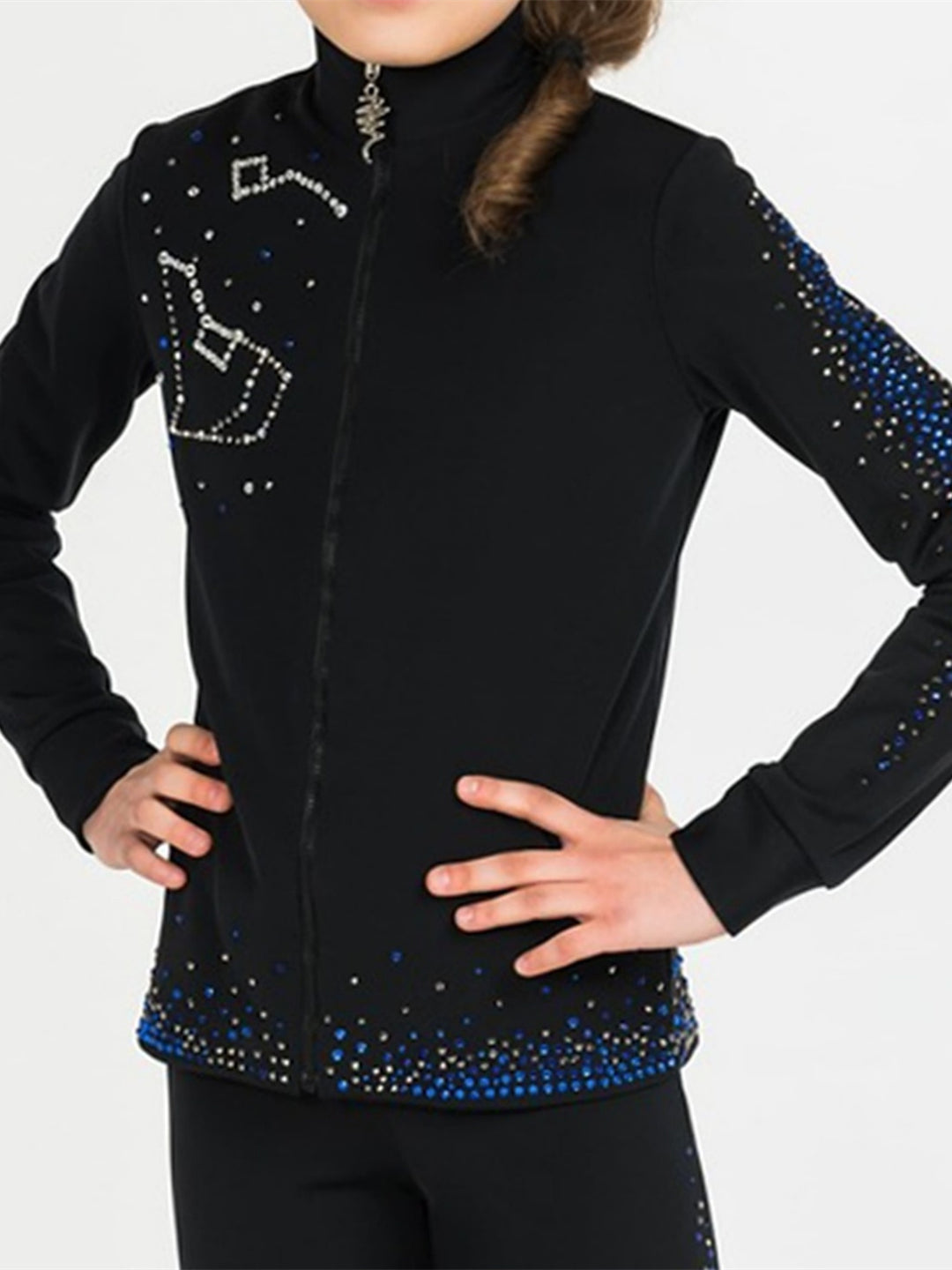 Figure Skating Dress Women's Girls'  Crystal / Rhinestone Long Sleeve Dancewear Ice Skating Dress