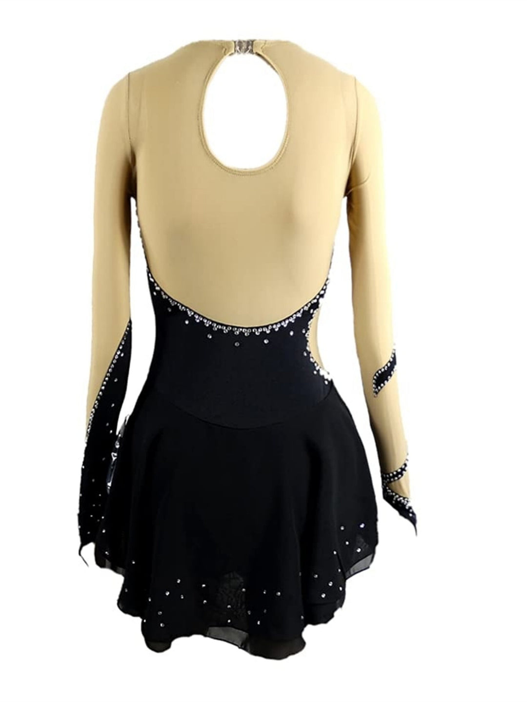 Figure Skating Dress Long Sleeve Women's Girls' Crystal/Rhinestone Ice Skating Dress