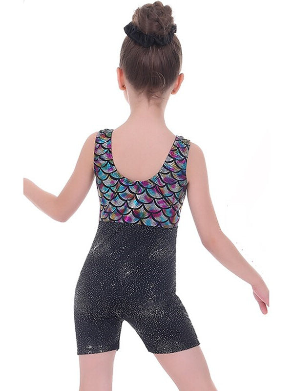 Kids' Dancewear Ballet Sleeveless Printing Splicing Girls' Performance Polyester