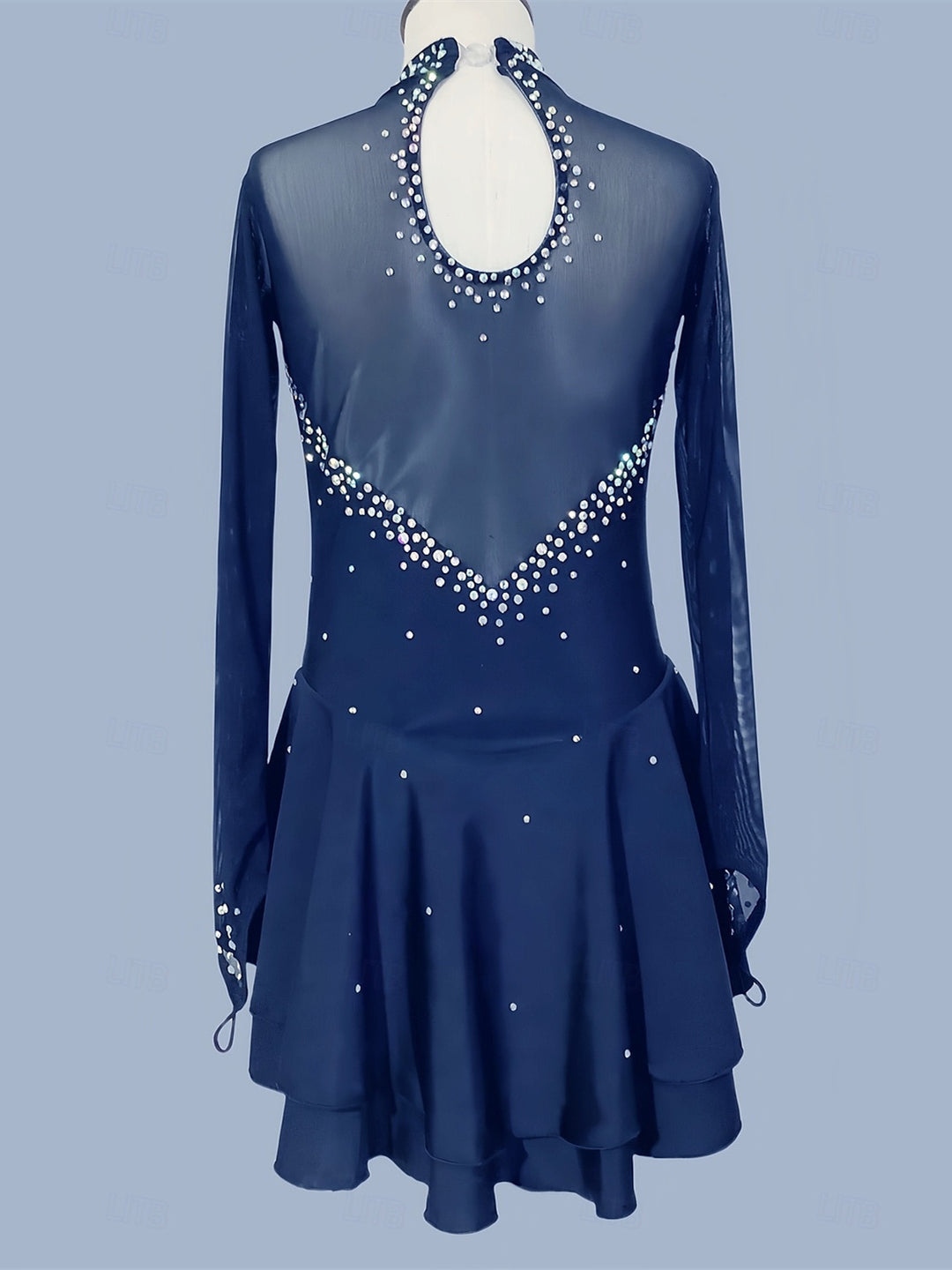 navy blue figure skating dress Jerry's Ice Skating Dress