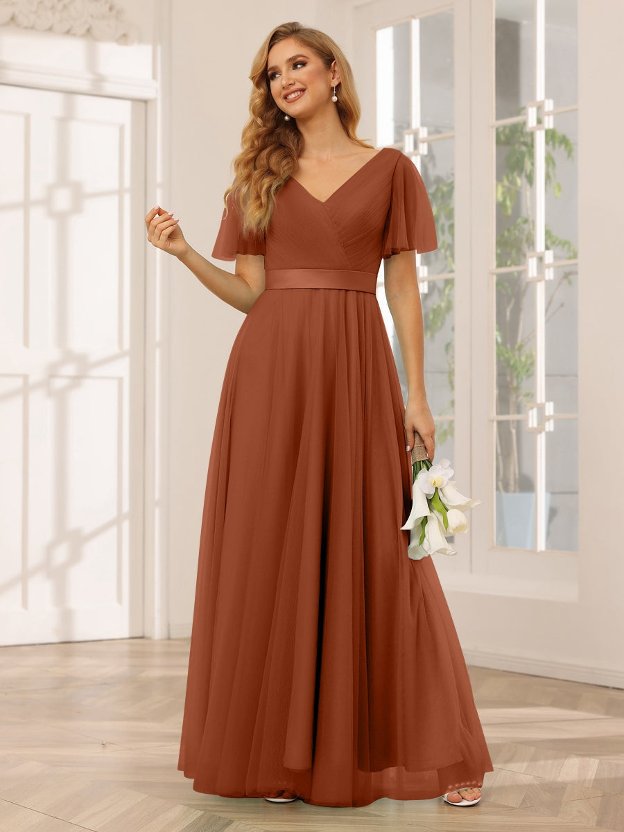 sleeves burnt orange bridesmaid dresses bridesmaids dresses in burnt orange Burnt Orange Bridesmaid Dresses A-Line Short Sleeves V Neck Sequined Empire Waist Long Chiffon Bridesmaid Dresses -parroquiadesanalbertomagno.com