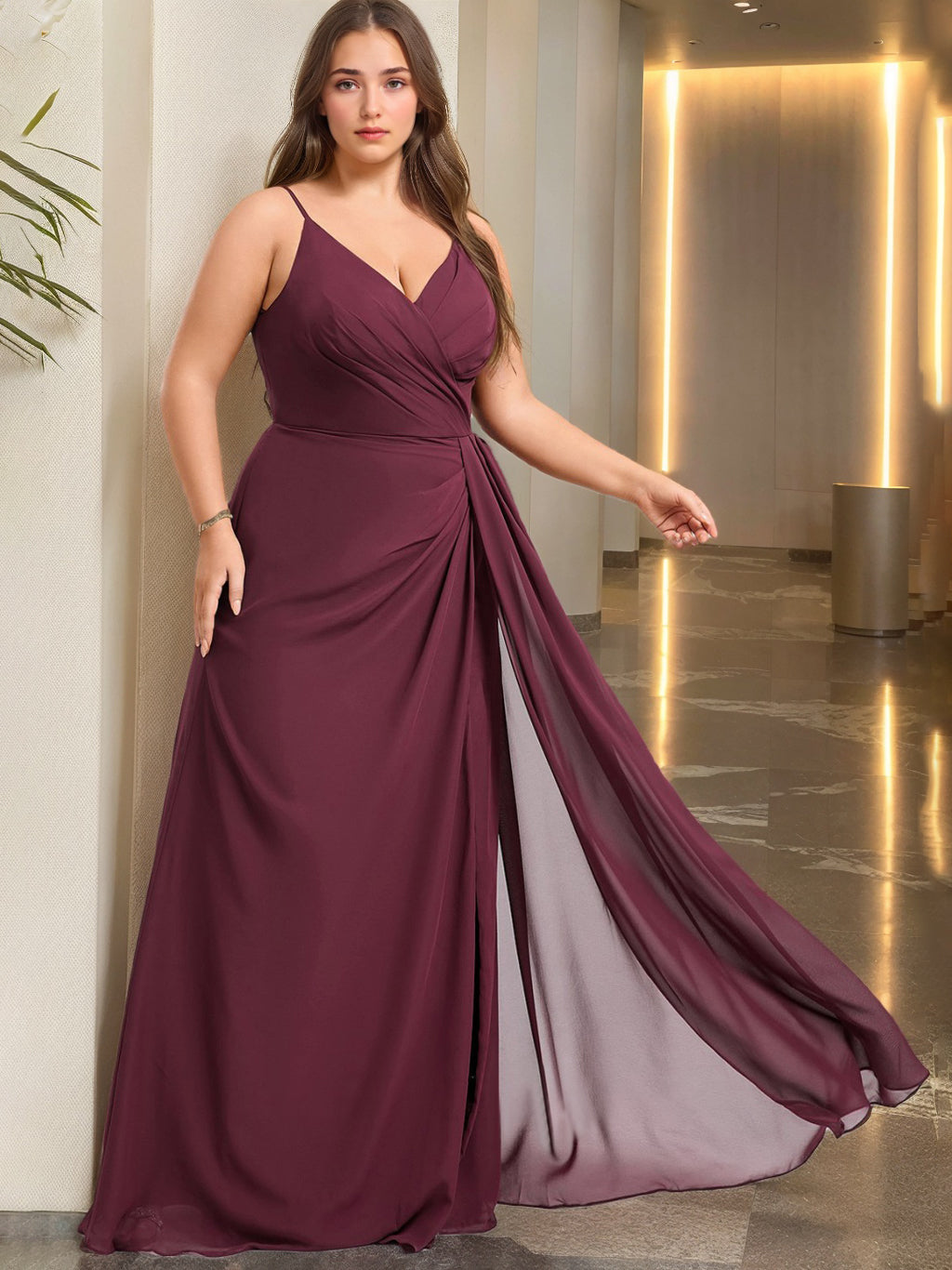 princess polly baby blue dress Plus Size Open Long Lantern Sleeve Bridesmaid Dress