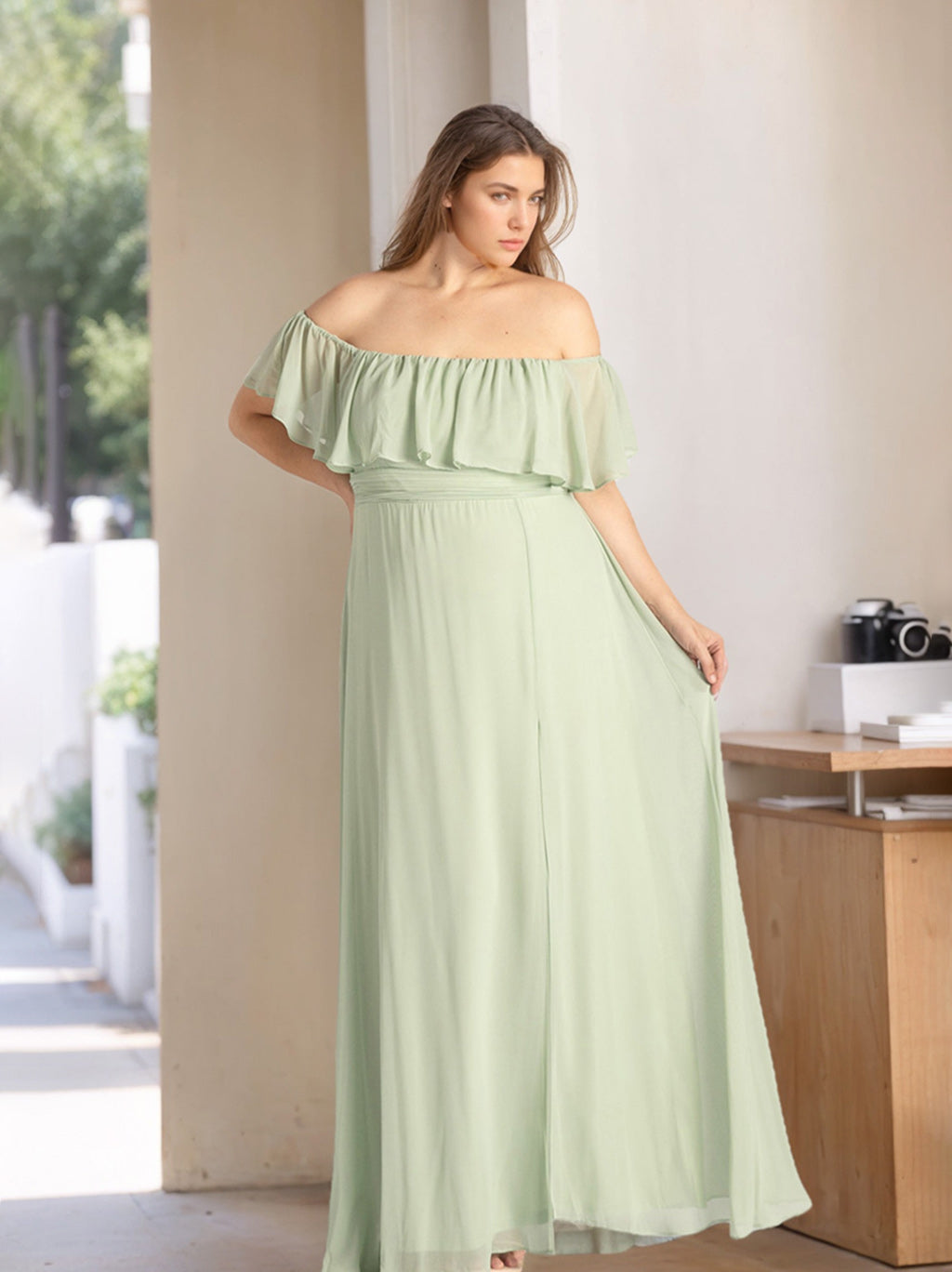 sachin and babi light blue dress Rare Editions Girls 7-16 Pleated Glitter Chiffon Dress main image 1