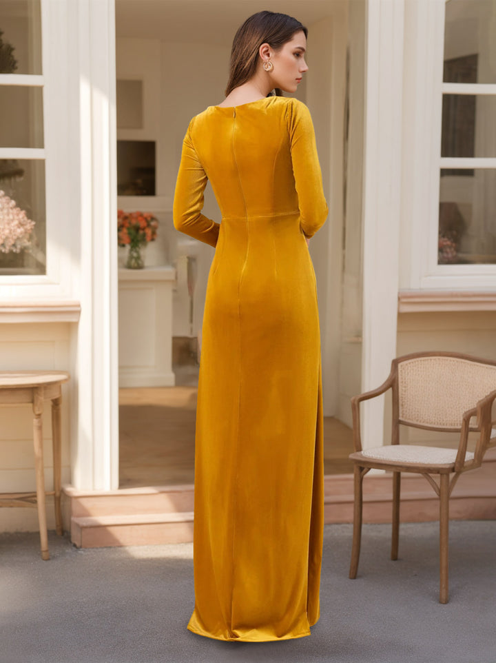 Velvet Bridesmaid Dresses - Mondressy Velvet Bridesmaid Dresses - Mondressy