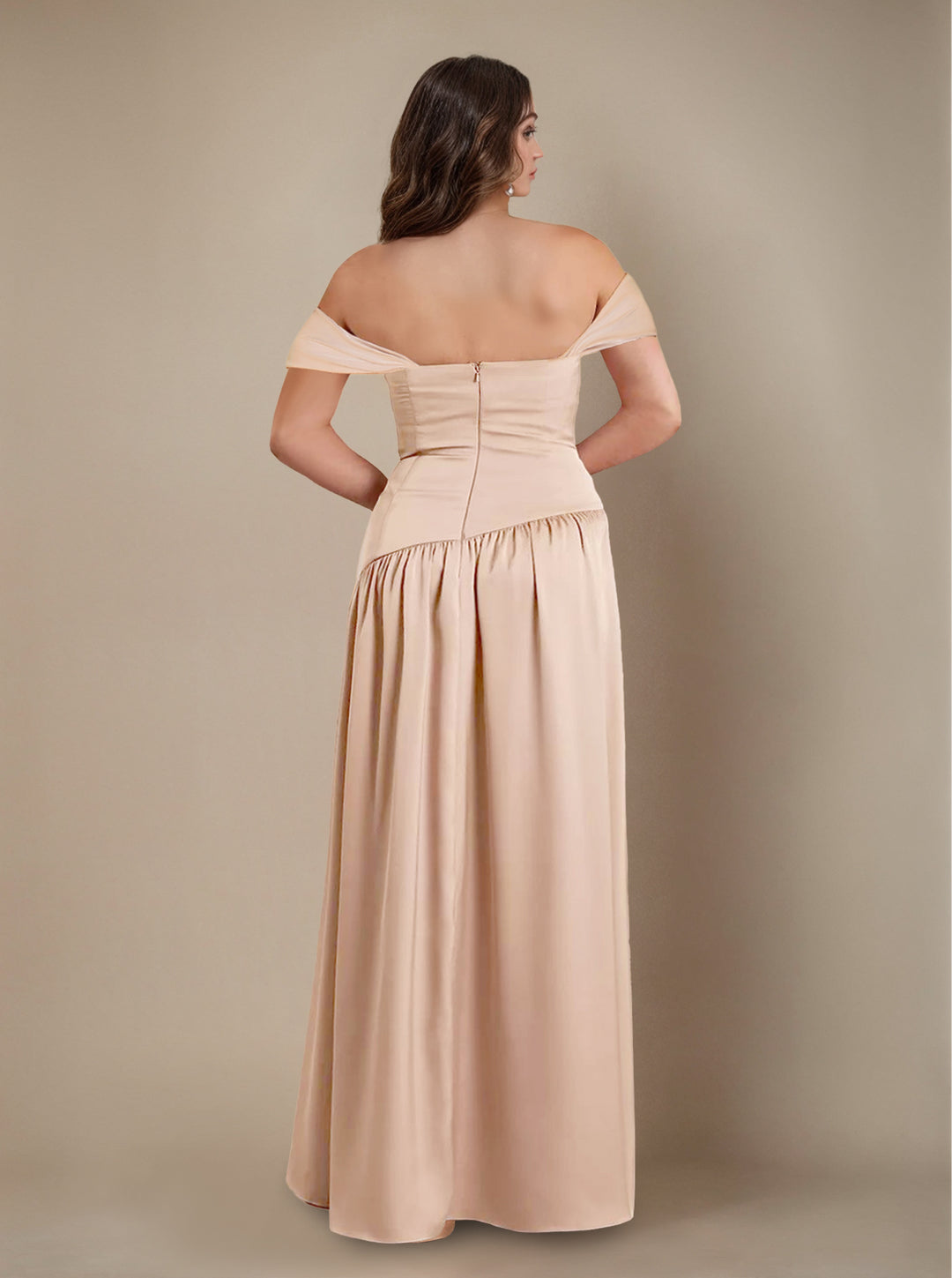 2026 Classic Bridesmaid Dresses Women's A-Line Off-the-Shoulder Sleeveless Floor-Length Silk Satin Formal Wedding Guest Evening Ball Gowns, As Pic 2026 Classic Bridesmaid Dresses Women's A-Line Off-the-Shoulder Sleeveless Floor-Length Silk Satin Formal Wedding Guest Evening Ball Gowns, As Pic