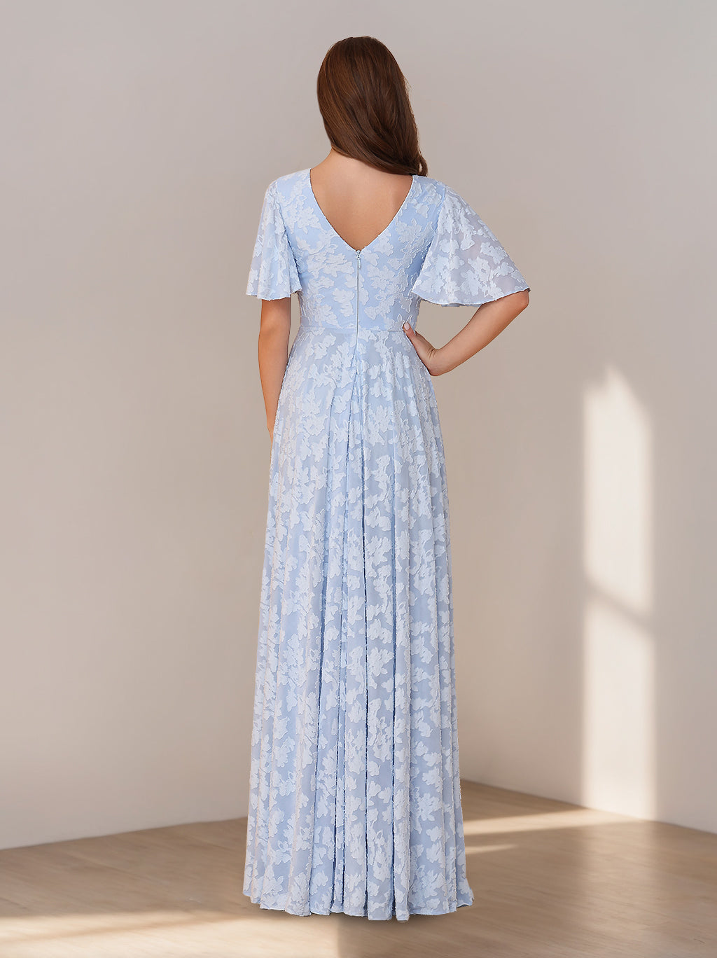 Mismatched Floral Bridesmaids Long Floral Bridesmaid Dresses A-Line/Princess V-Neck Short Sleeves Floor-Length Formal Dresses Evening Party Gowns With Ruffles Mismatched Floral Bridesmaids Long Floral Bridesmaid Dresses A-Line/Princess V-Neck Short Sleeves Floor-Length Formal Dresses Evening Party Gowns With Ruffles
