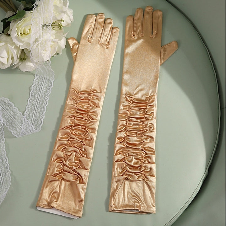 1950s Women's Solid Color Patchwork Christmas Party Prom Teen Adults' Gloves