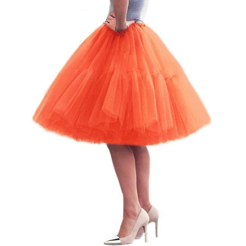 1950s Princess  Knee Length Women's Party Evening Cocktail Party Prom Adults' Skirt