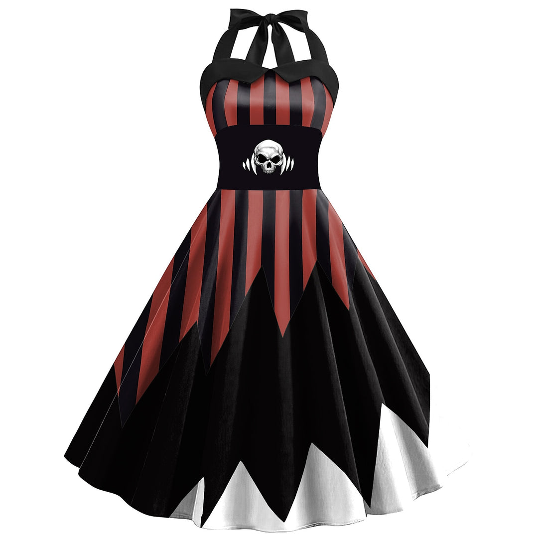 A-Line/Princess Halter Sleeveless Knee-Length Halloween Performance Costumes Dress