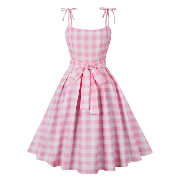 A-Line/Princess Spaghetti Straps Sleeveless Knee-Length Halloween Performance Costumes Dress with Bowknot