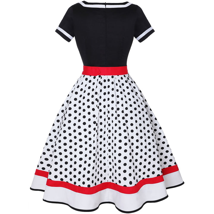 A-Line/Princess V-Neck Short Sleeves Knee-Length Halloween Performance Costumes Dress with Belt