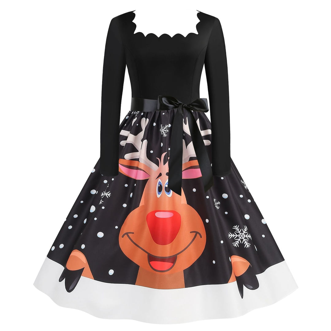 A-Line/Princess 3/4 Length Sleeves Tea-Length Halloween Performance Costumes Dress