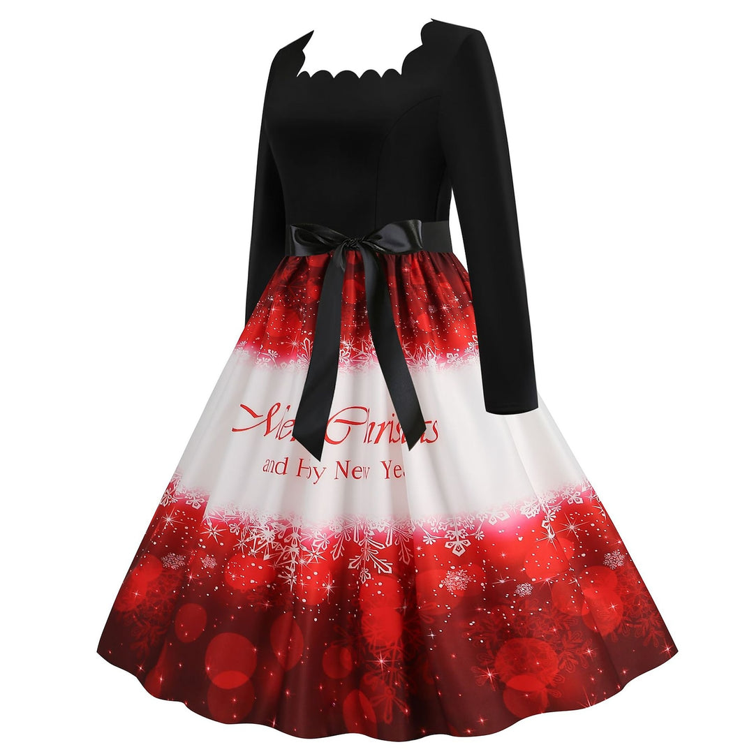 A-Line/Princess 3/4 Length Sleeves Tea-Length Halloween Performance Costumes Dress