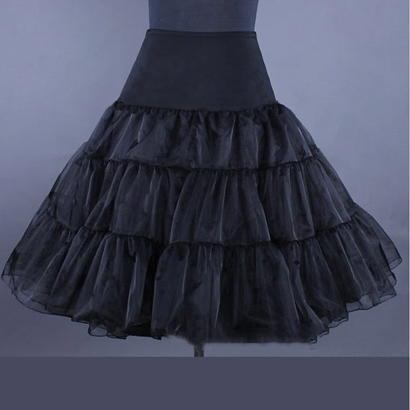 1950s Classic Lolita Cocktail Vintage Dress Petticoat Hoop Skirt