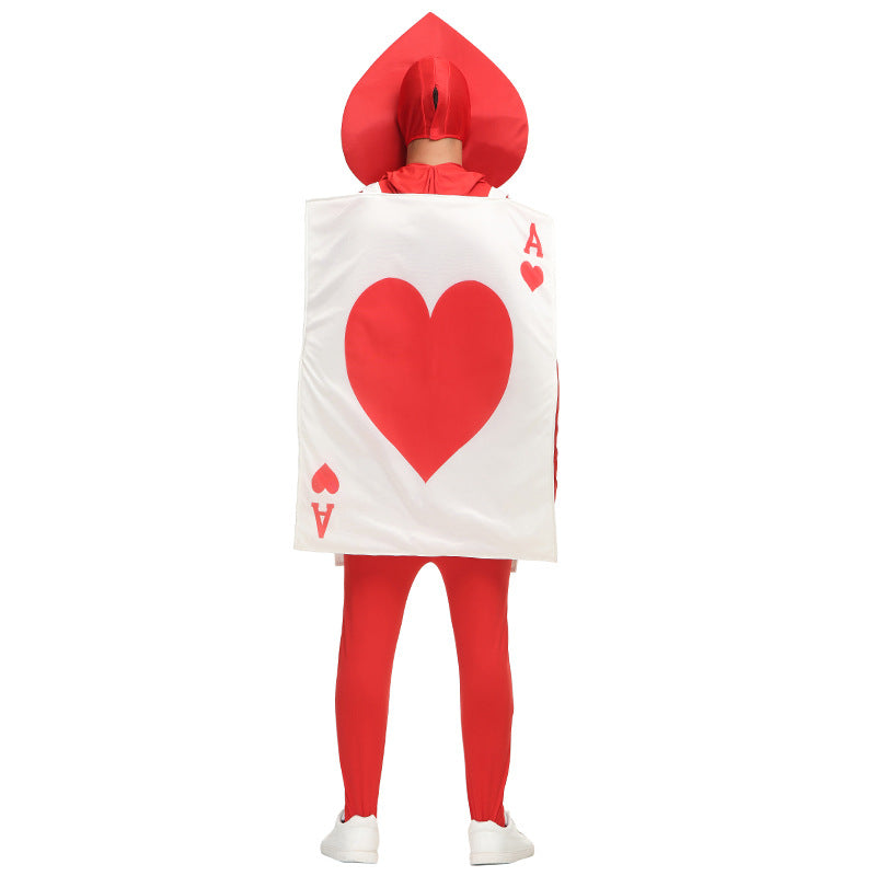 Poker Hearts Ace Halloween Performance Costume