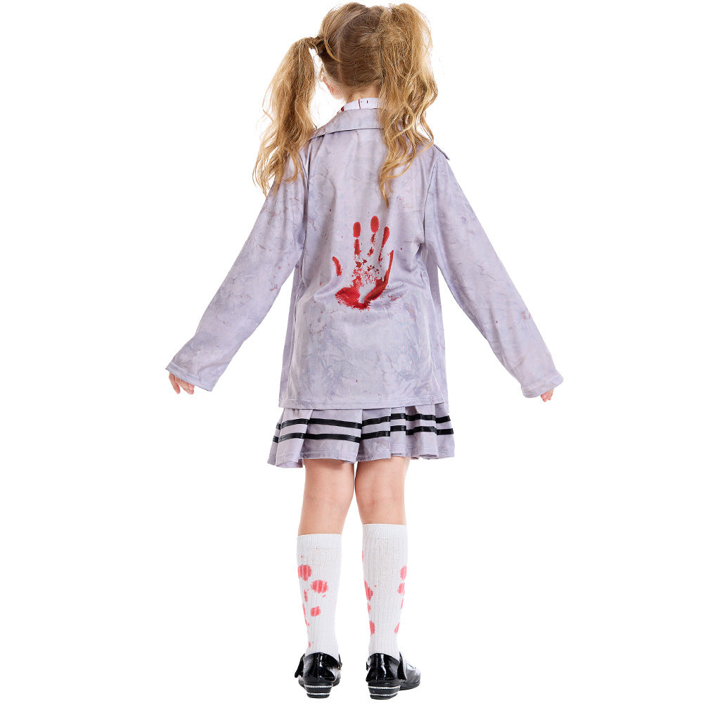 Zombie Academy JK personality gray student vampire COS zombie Halloween Performance costumes