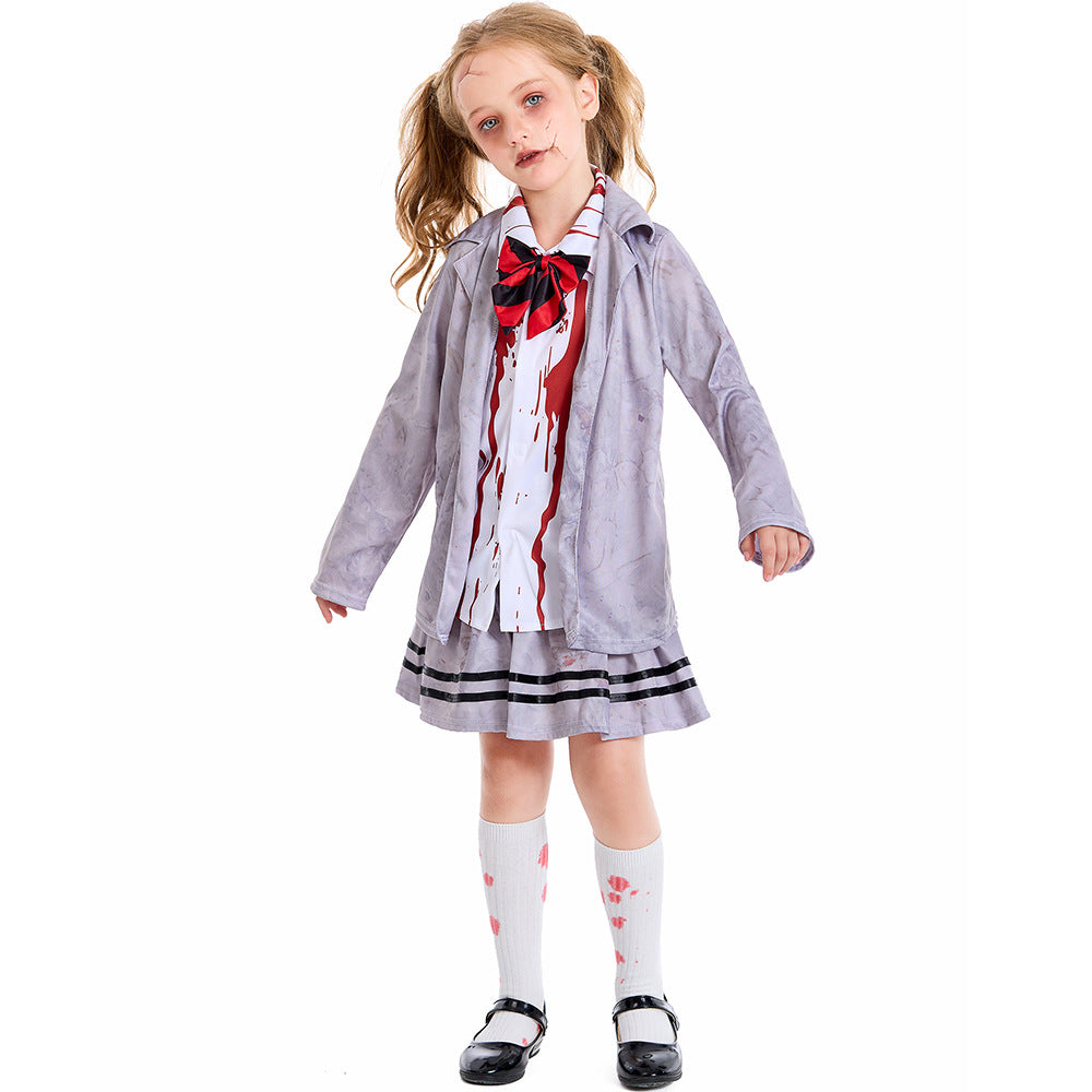 Zombie Academy JK personality gray student vampire COS zombie Halloween Performance costumes