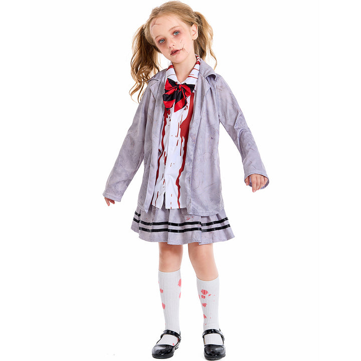 Zombie Academy JK personality gray student vampire COS zombie Halloween Performance costumes