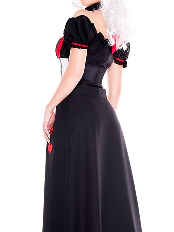 A-Line/Princess V-Neck Short Sleeves Asymmetrical Halloween Performance Costumes Dress