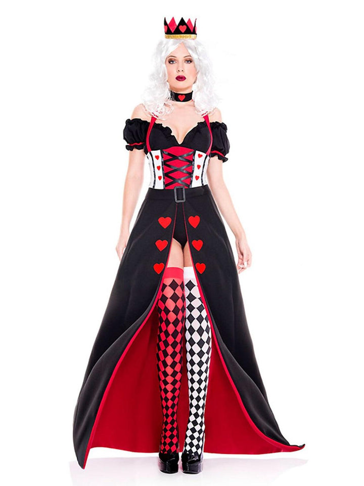 A-Line/Princess V-Neck Short Sleeves Asymmetrical Halloween Performance Costumes Dress