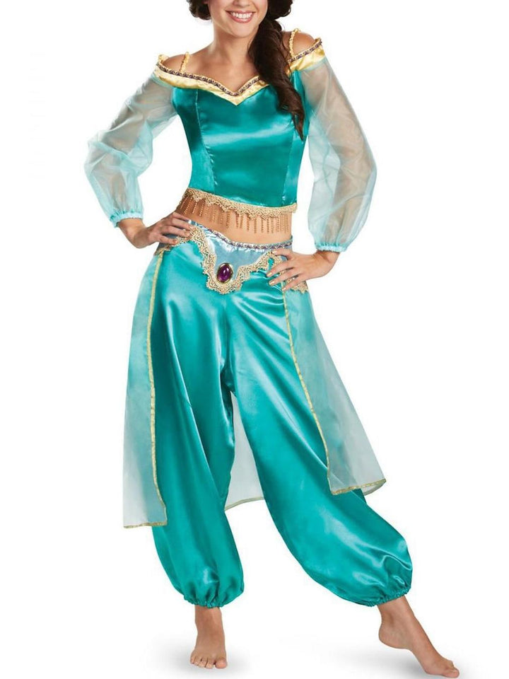 Polyester V-Neck Long Sleeves Pantsuit Halloween Performance Costumes Dress