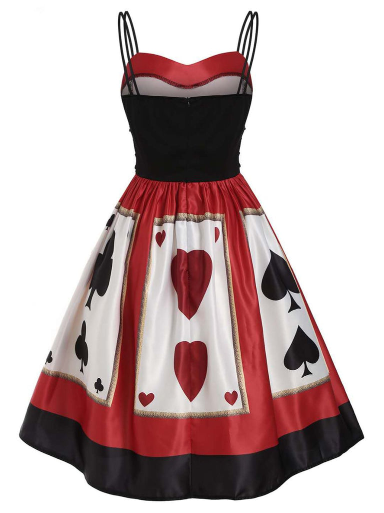 A-Line/Princess Spaghetti Straps Sleeveless Knee-Length Halloween Performance Costumes Dress with Bowknot