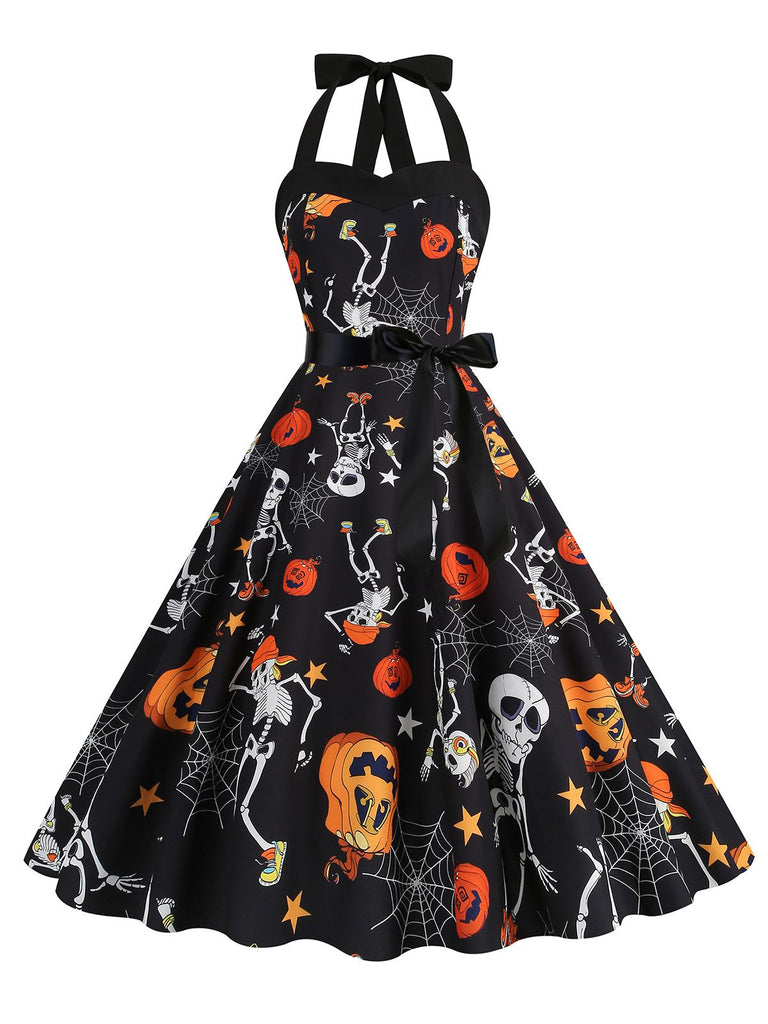 A-Line/Princess Halter Sleeveless Knee-Length Halloween Performance Costumes Dress