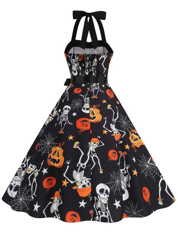 A-Line/Princess Halter Sleeveless Knee-Length Halloween Performance Costumes Dress