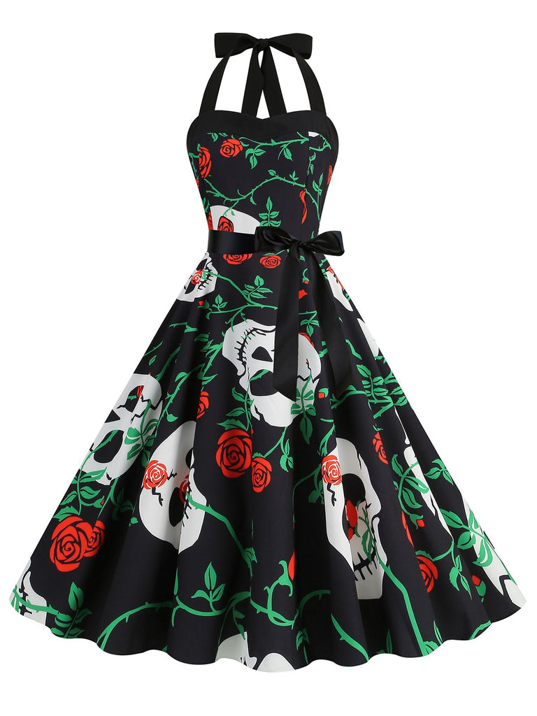 A-Line/Princess Halter Sleeveless Knee-Length Halloween Performance Costumes Dress