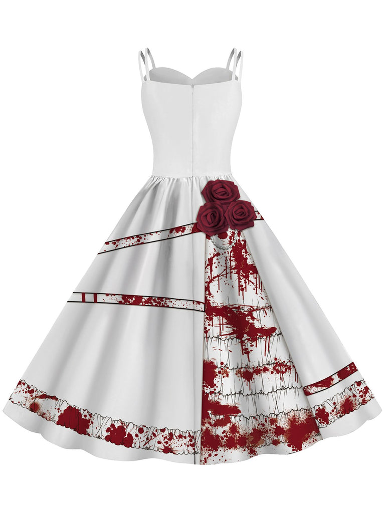 A-Line/Princess Spaghetti Straps Sleeveless Knee-Length Halloween Performance Costumes Dress