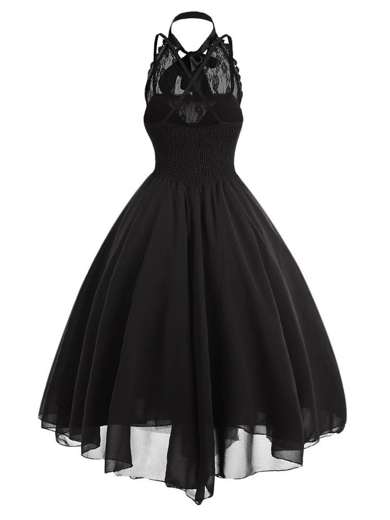 A-Line/Princess Round-Neck Sleeveless Asymmetrical Halloween Performance Costumes Dress with Bowknot