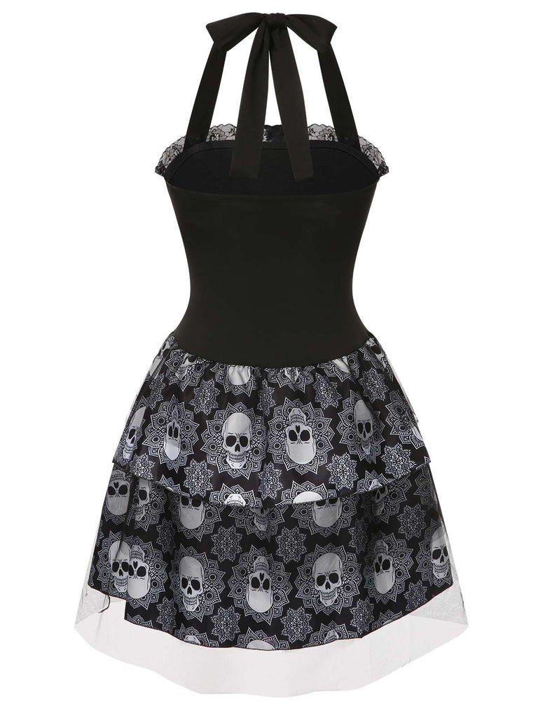 A-Line/Princess Halter Sleeveless Short/Mini Halloween Performance Costumes Dress with Bowknot