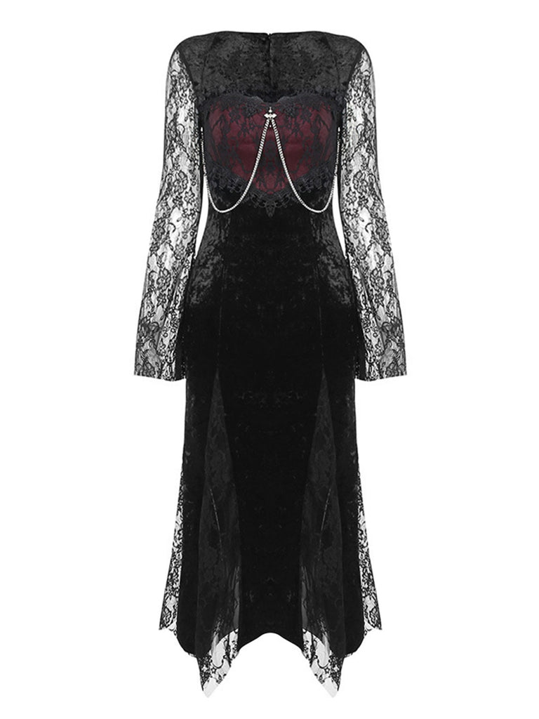 halloween a line dress Girls' Halloween Pumpkin Witch A-Line Dress with Bat Print Floor Length Costume Mia Princess