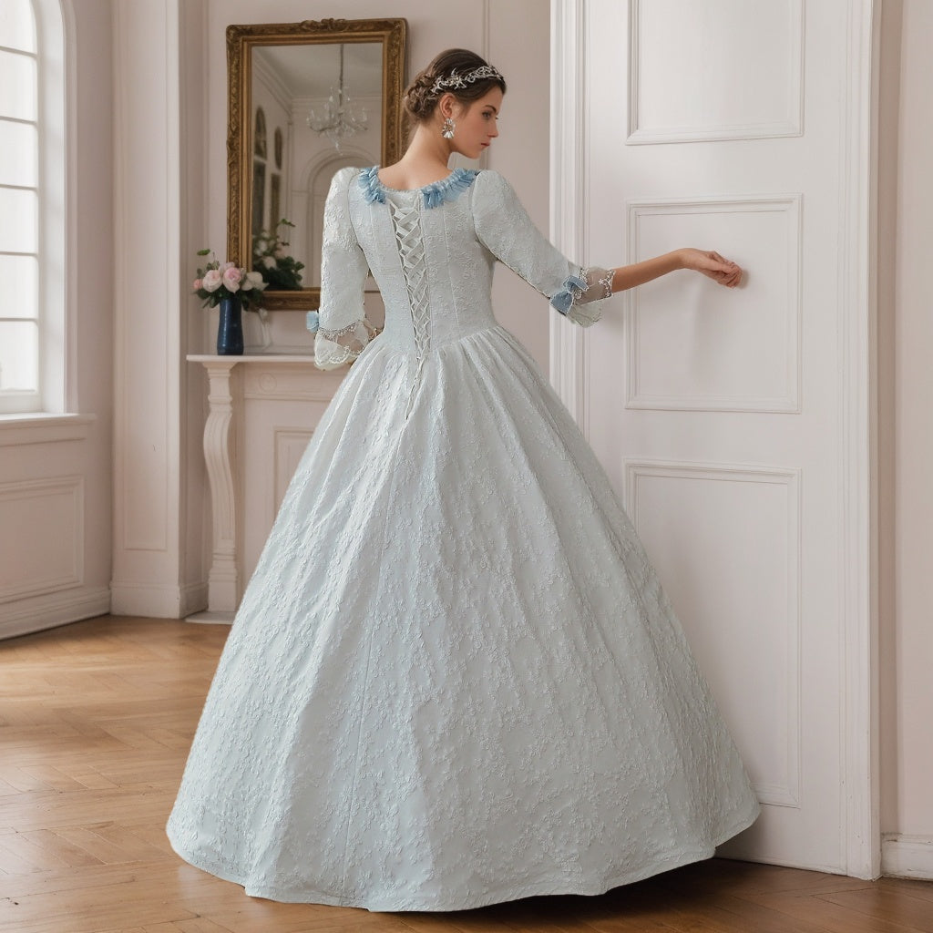 Ball Gown Square Neck Half Sleeves Floor-Length Halloween Carnival
