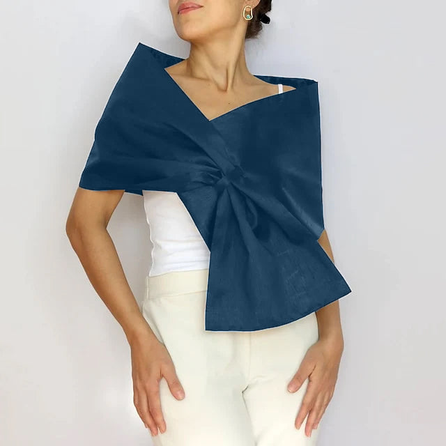Women‘s Wedding Guest Wrap Pure Elegant Sleeveless Taffeta Wedding Wraps With Pure Color