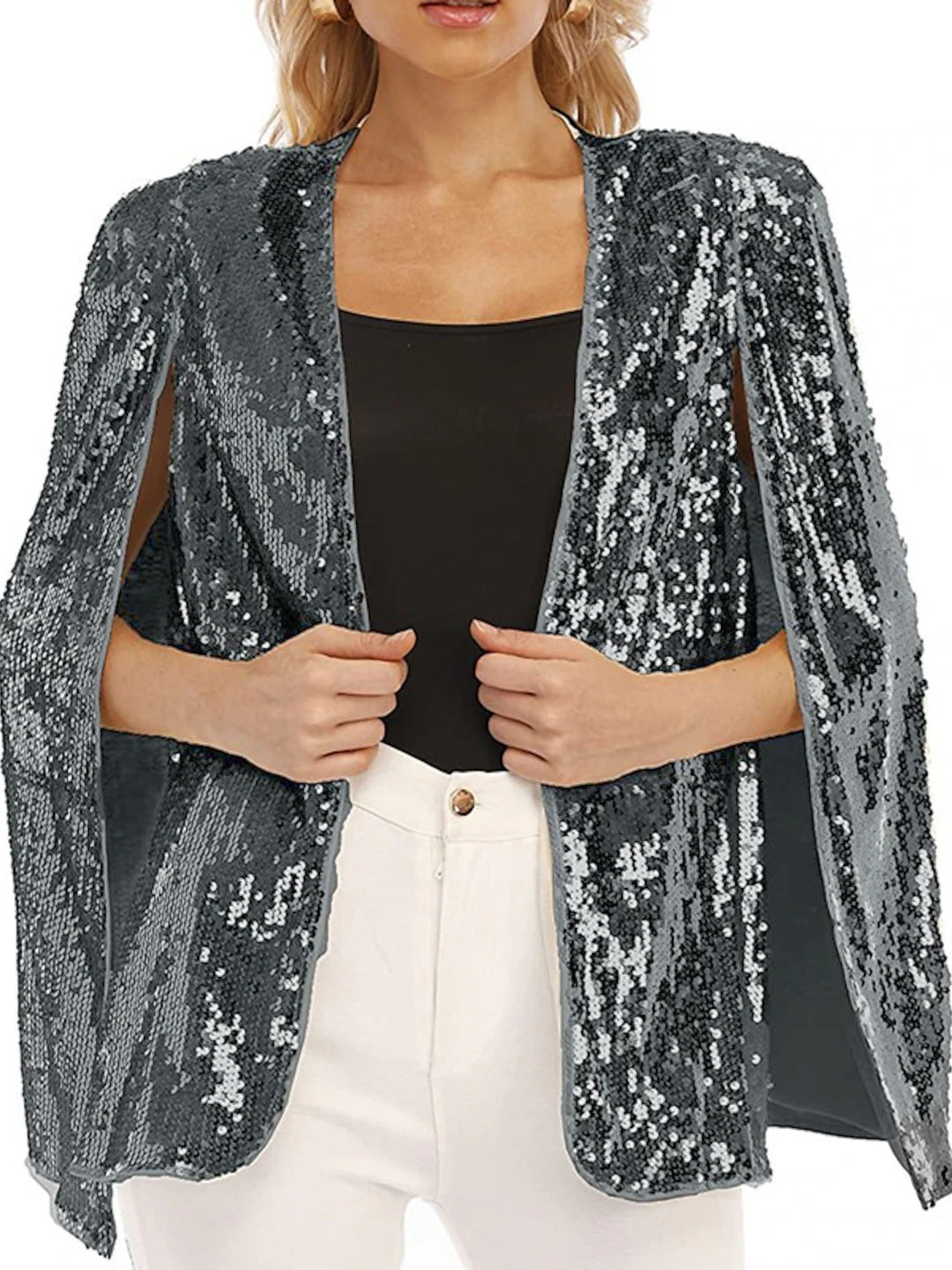 Women's Wedding Guest Long Sleeves Wrap/Shawls With Paillette & Glitter