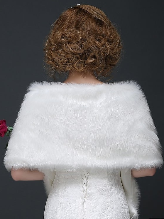 Women's Wedding Bridal Sleeveless Wrap/Shawls With Feathers / Fur