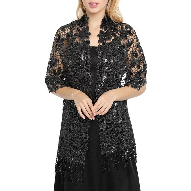 Women's Elegant Sun Protection Sleeveless Lace Wedding Wraps For Wedding Summer