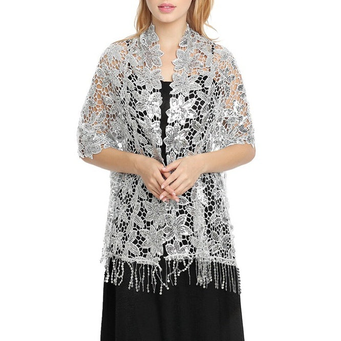 Women's Elegant Sun Protection Sleeveless Lace Wedding Wraps For Wedding Summer