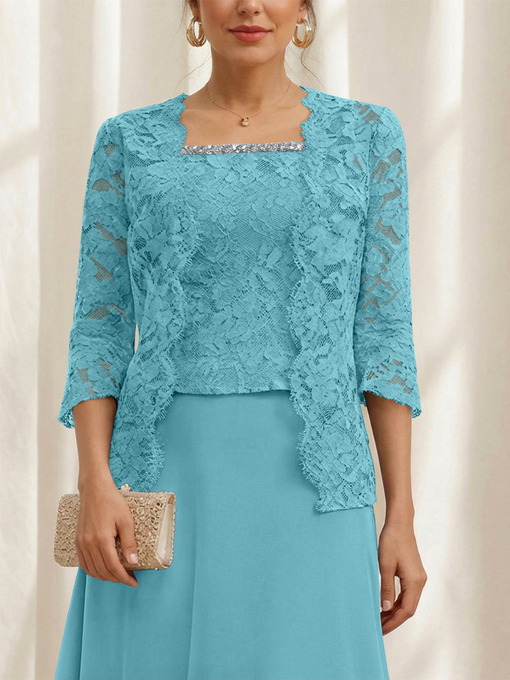 Women's Coats /Jackets 3/4 Length Sleeves Floral Lace