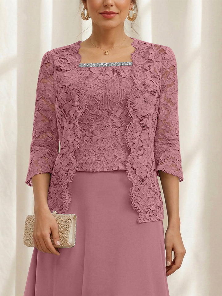 Women's Coats /Jackets 3/4 Length Sleeves Floral Lace