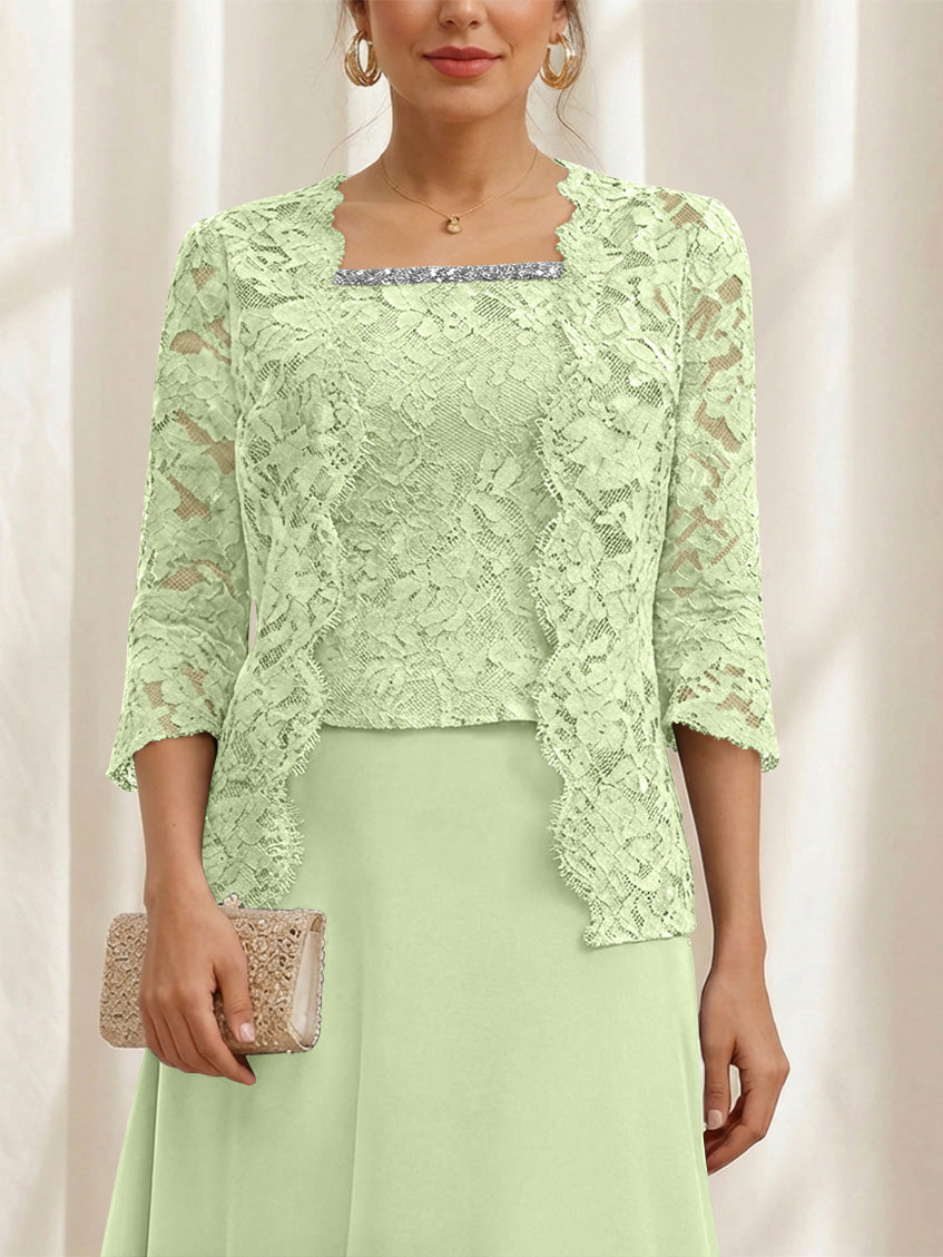 Women's Coats /Jackets 3/4 Length Sleeves Floral Lace