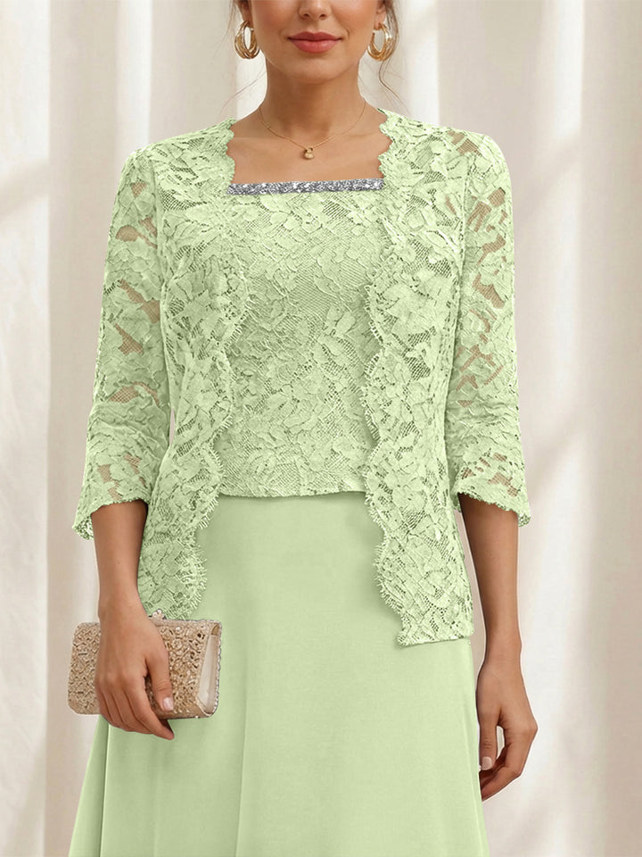 Women's Coats /Jackets 3/4 Length Sleeves Floral Lace