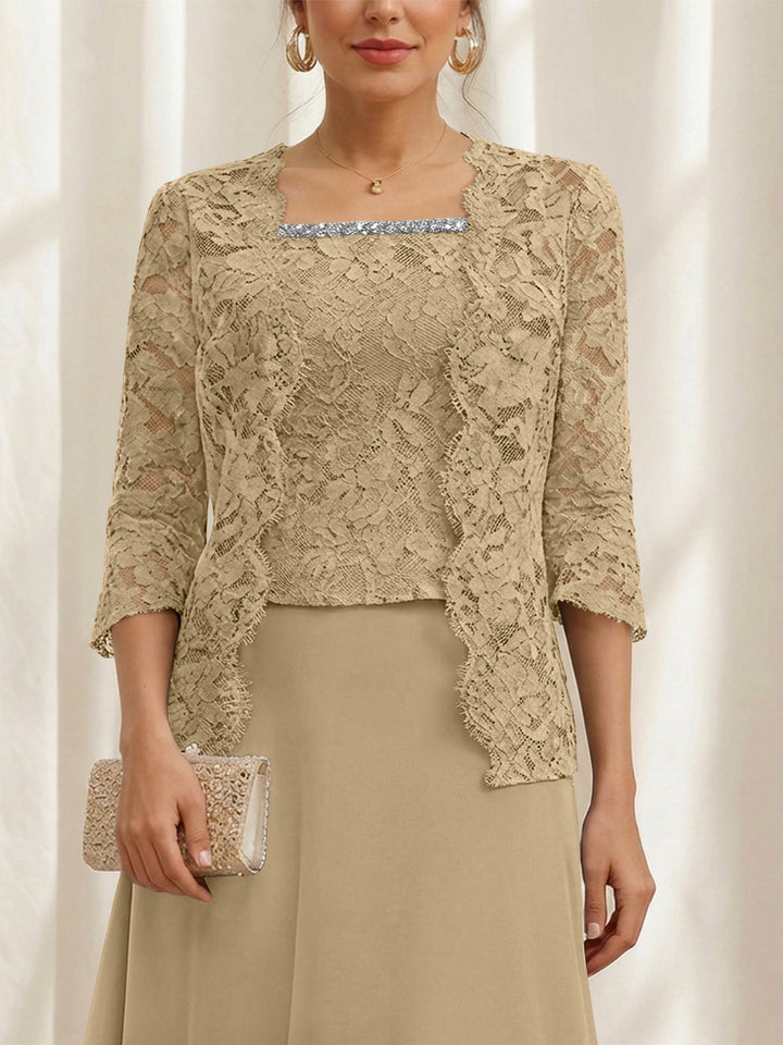 Women's Coats /Jackets 3/4 Length Sleeves Floral Lace
