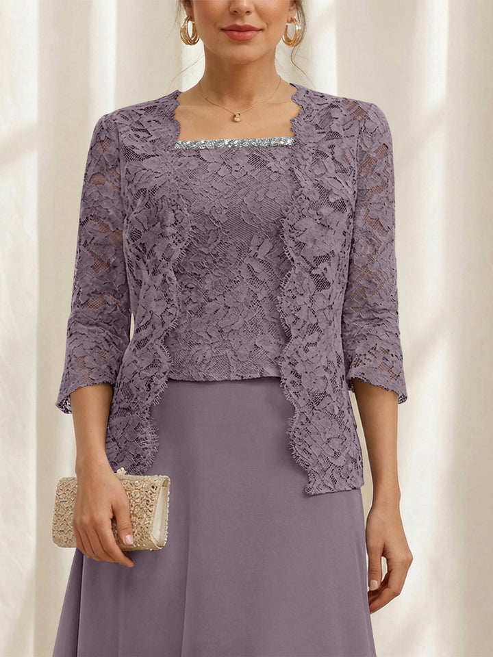 Women's Coats /Jackets 3/4 Length Sleeves Floral Lace